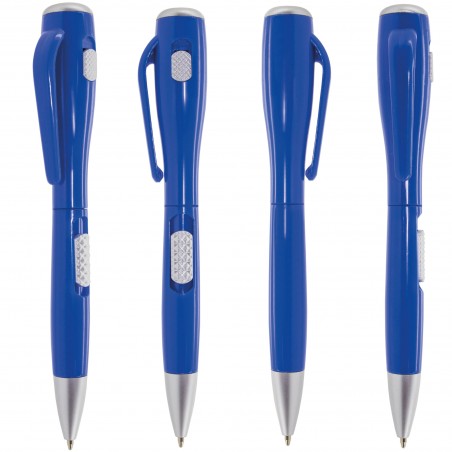 Stylo bleu original avec lampe de poche