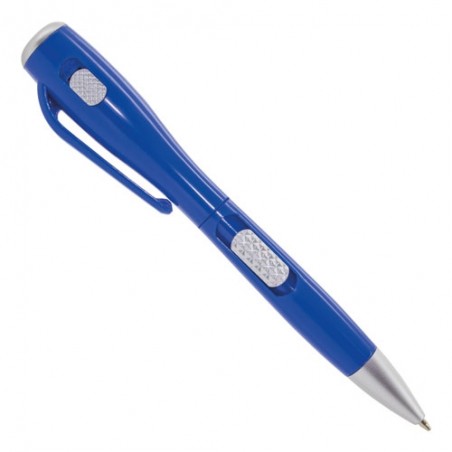 Stylo bleu original avec lampe de poche
