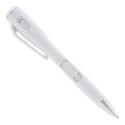 Stylo à bille blanc avec lampe de poche