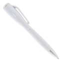 Stylo à bille blanc avec lampe de poche