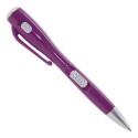 Stylo original violet avec lampe de poche