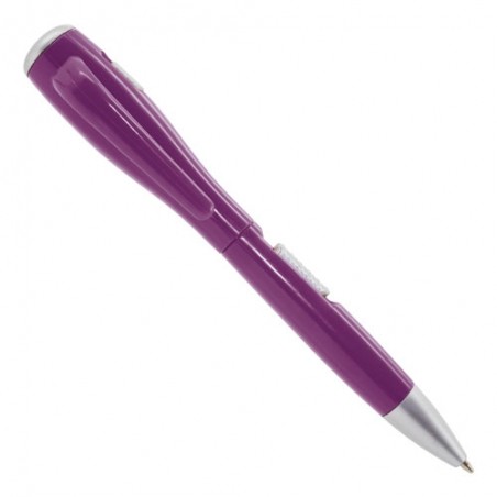 Stylo violet original avec lampe de poche