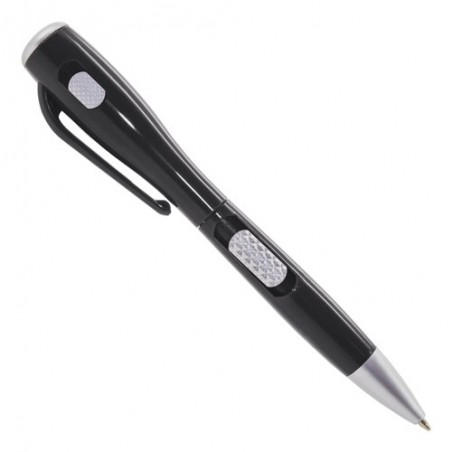 Stylo noir original avec lampe de poche