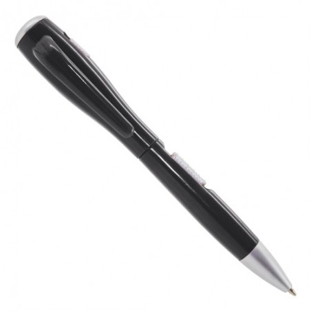 Stylo noir original avec lampe de poche