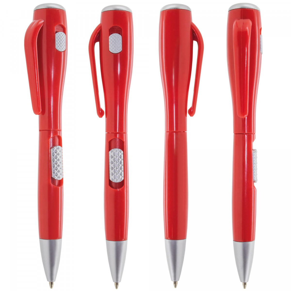 Stylo à bille rouge original avec lampe de poche