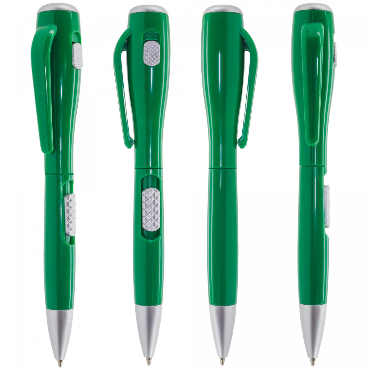 Stylo vert original avec lampe de poche