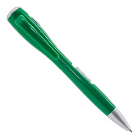 Stylo vert original avec lampe de poche