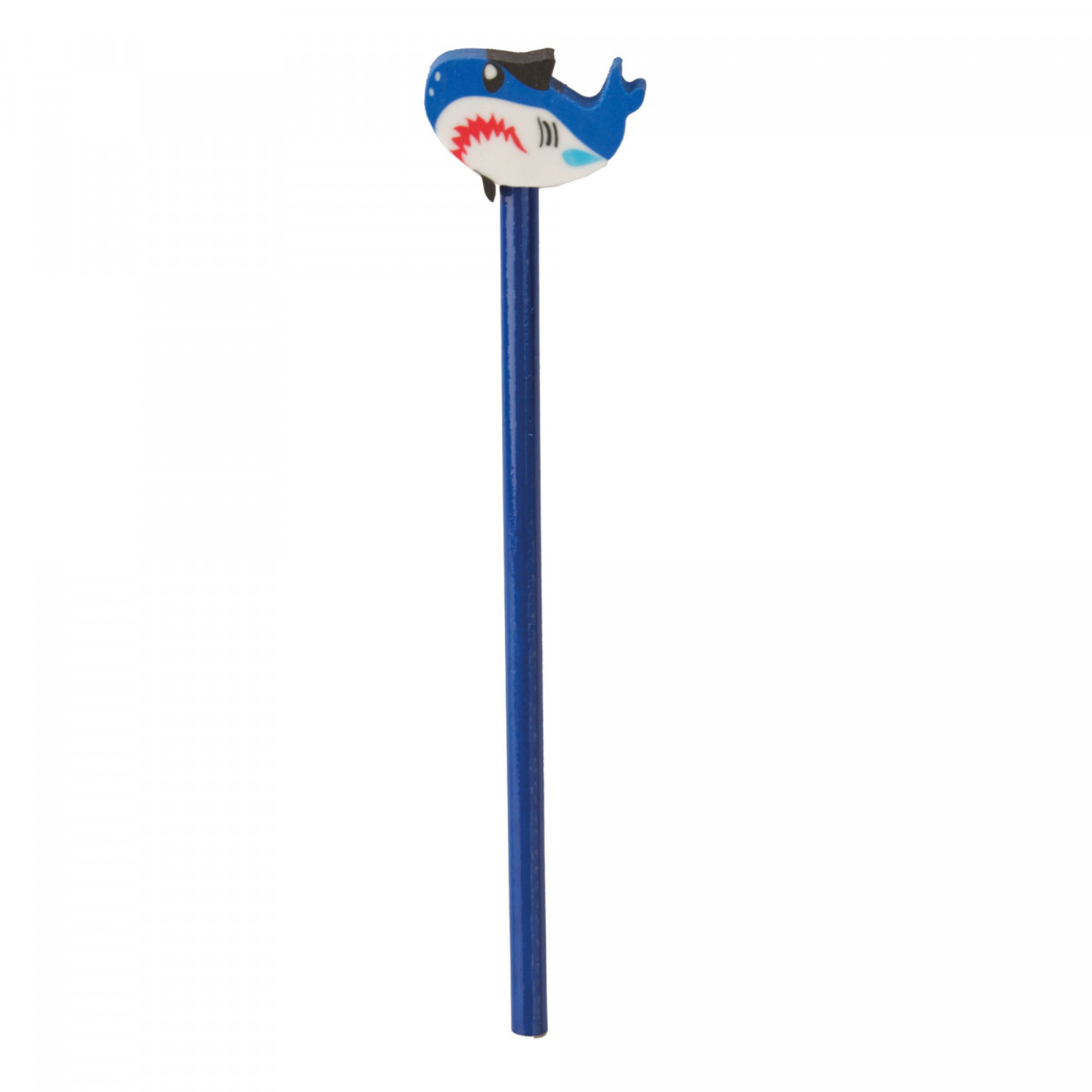Requin bleu crayon en bois