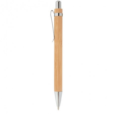 Stylo en Bambou avec Finitions Chromées Élégance et Durabilité pour vos Événements
