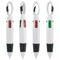 Stylo 4 couleurs avec mousqueton