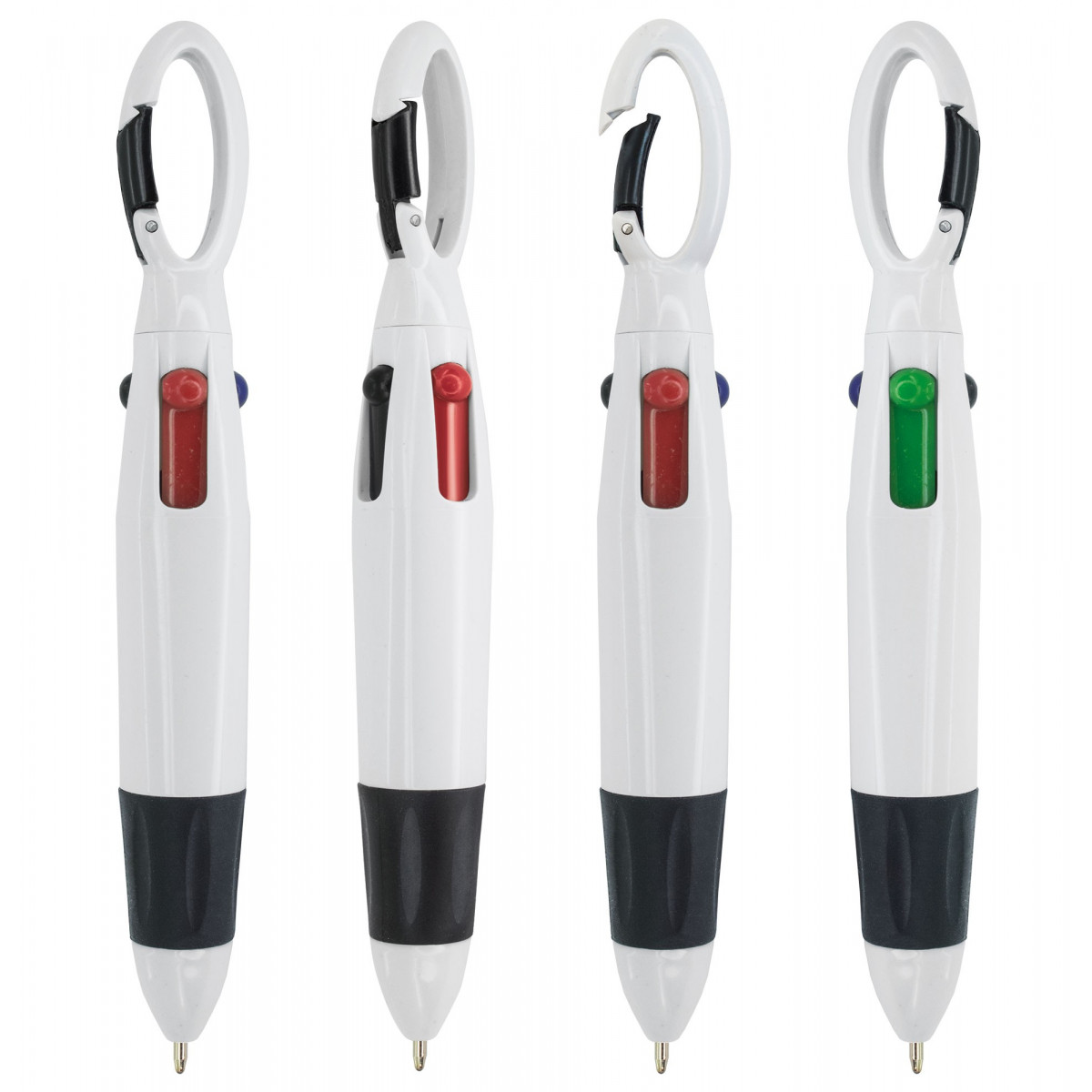 Stylo 4 couleurs avec mousqueton
