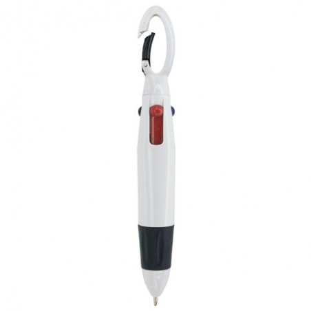 Stylo 4 couleurs avec mousqueton