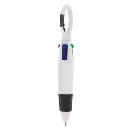 Stylo 4 couleurs avec mousqueton