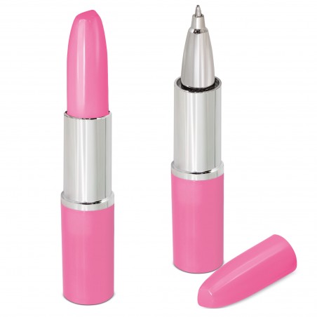 Stylo en forme de rouge à lèvres rose