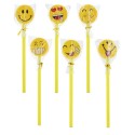 Stylos avec émoticônes Pack de 6 unités