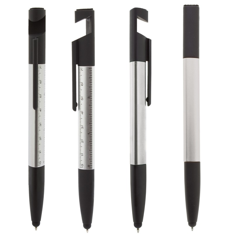 Stylo multifonction argenté