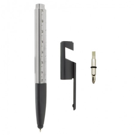 Stylo multifonction argenté
