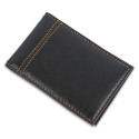 Porte-cartes en simili cuir noir au design élégant et pratique