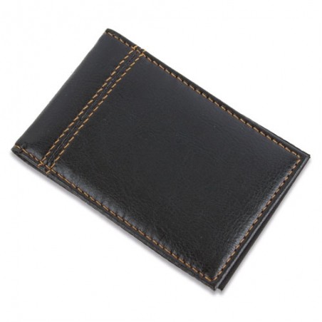 Porte-cartes en simili cuir noir au design élégant et pratique