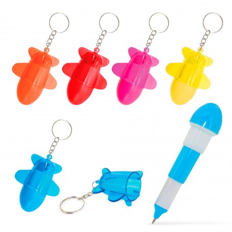 Porte-clés et stylo drôle d\'avion pour enfants