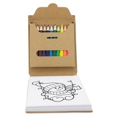 Livre De Coloriage Avec Boîte 12 Couleurs Pintur