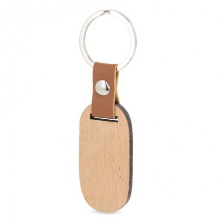 Porte-clés en Bois et Similicuir Un Détail Élégant et Naturel