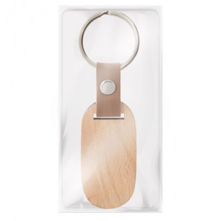 Porte-clés en Bois et Similicuir Un Détail Élégant et Naturel