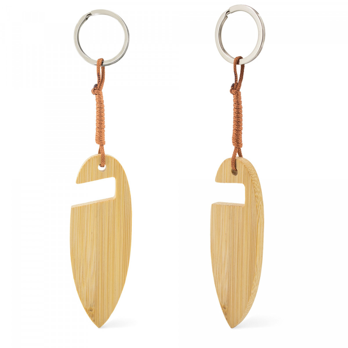 Porte-clés support mobile bambou surf