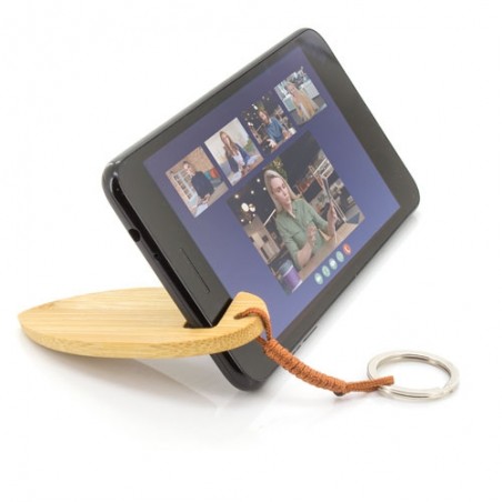 Porte-clés support mobile bambou surf