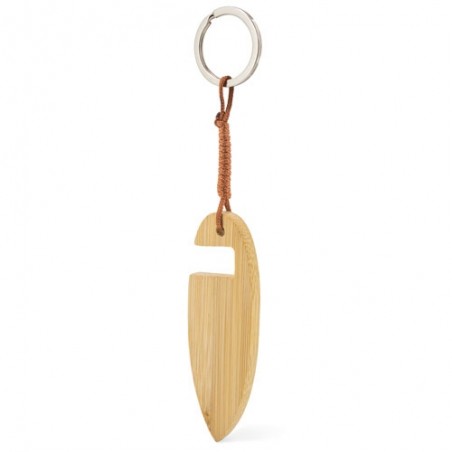 Porte-clés support mobile bambou surf