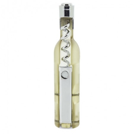 Tire-bouchon blanc en forme de bouteille