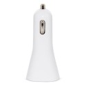 Chargeur de voiture double usb blanc