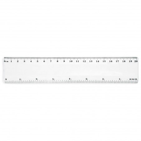Règle souple 20 cm blanc