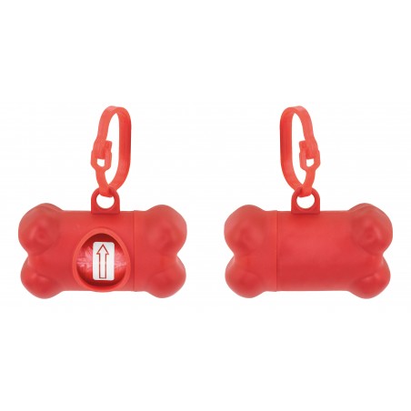 Porte-sac en forme d'os rouge
