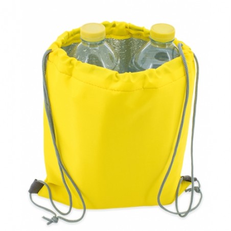 Sac isotherme bleu avec cordons, détail pratique pour événements et célébrations