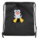 Sac à dos pliable enfant avec design de pingouin, détail original pour fêtes et événements.