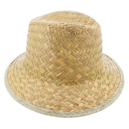 Chapeau en paille verdâtre