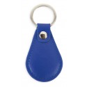 Porte clés simili cuir bleu