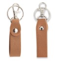 Porte-clés en polyuréthane marron avec mousqueton élégant et pratique