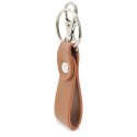 Porte-clés en polyuréthane marron avec mousqueton élégant et pratique