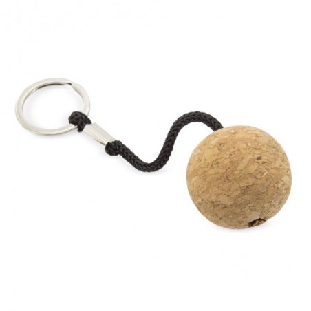 Porte-clés en liège avec boule tridimensionnelle