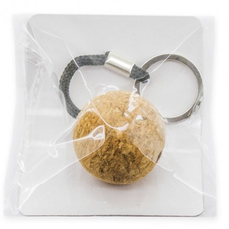 Porte-clés en liège avec boule tridimensionnelle