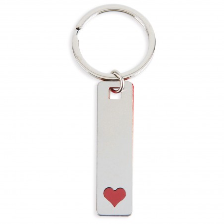 Porte-clés coeur allongé