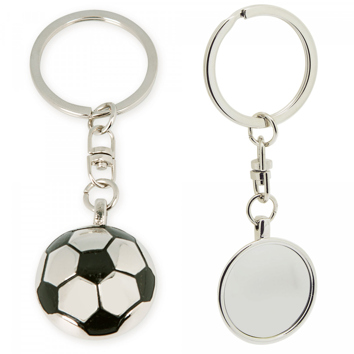 Porte-clé métallique football