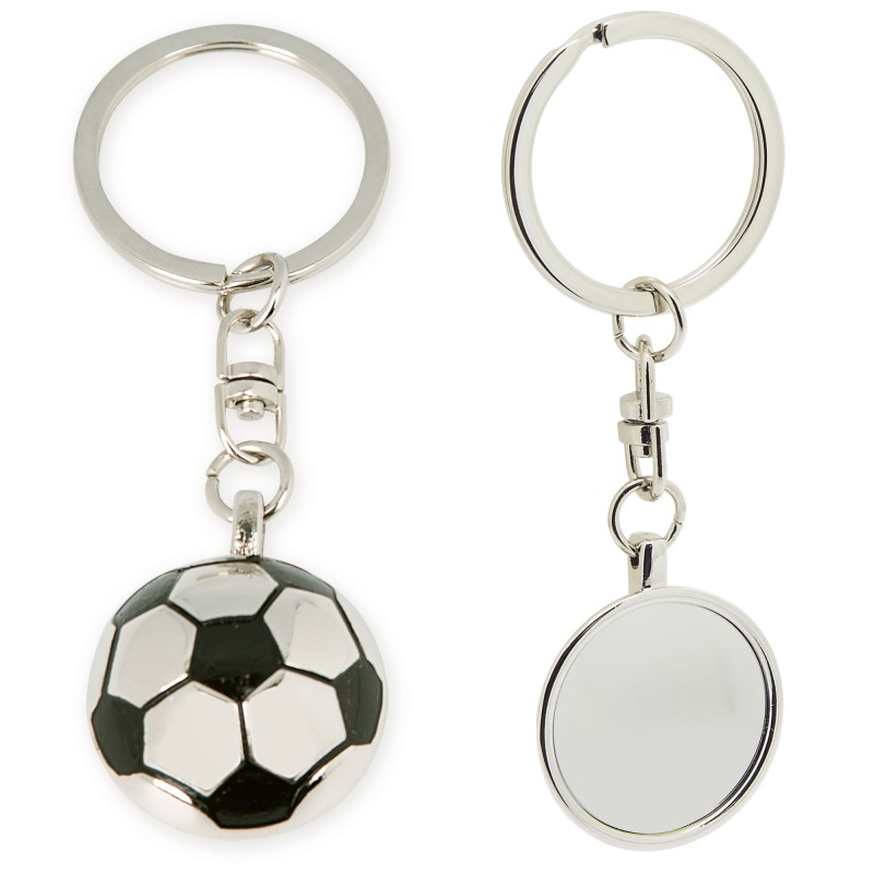 Porte-clé métallique football