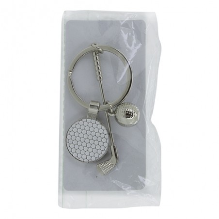 Porte clés métal golf