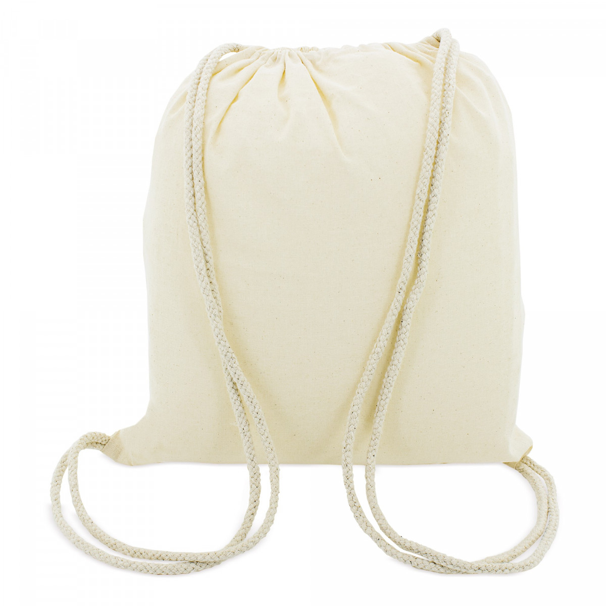 Sac en coton naturel avec cordons Détail écologique et pratique pour les événements