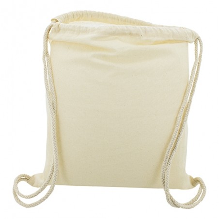Sac en coton naturel avec cordons Détail écologique et pratique pour les événements