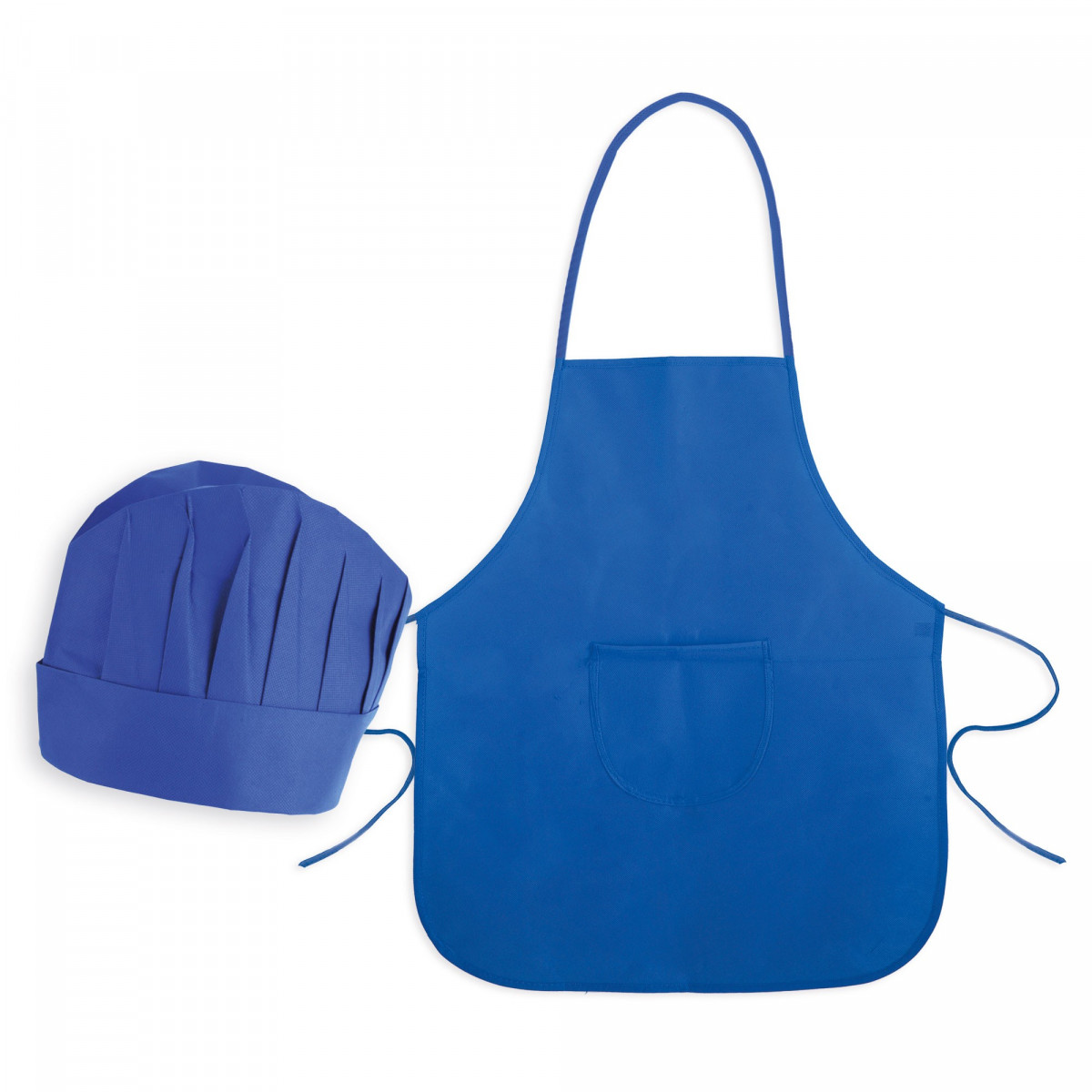 Ensemble de tablier et de toque pour enfant en couleur bleue