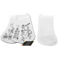 Lot de 10 chaussettes de Noël à colorier